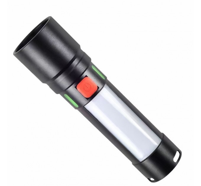Фонарь 611-TG+COB(white+red), Li-Ion аккумулятор, ЗУ Type-C, zoom