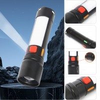 Фонарь 611-TG+COB(white+red), Li-Ion аккумулятор, ЗУ Type-C, zoom
