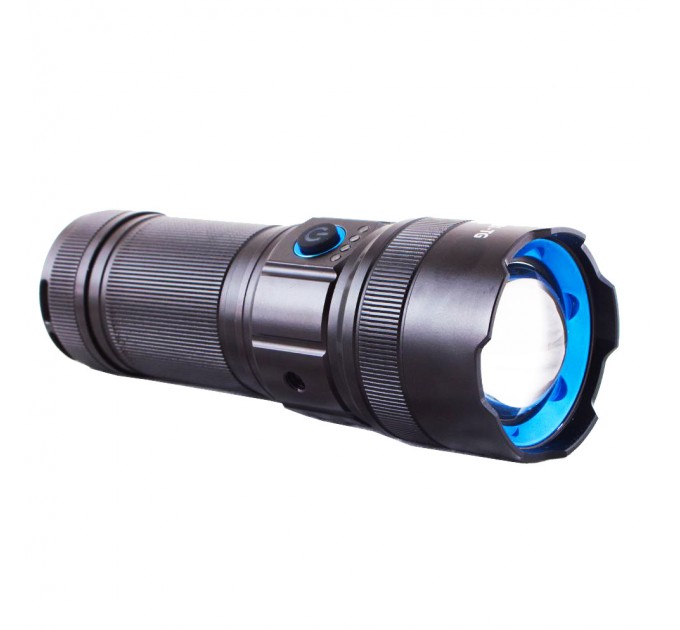 Фонарь AK180 WHITE LASER LED PM30-TG, 1х38650, power bank, ЗУ Type-C, zoom, 5 фильтров
