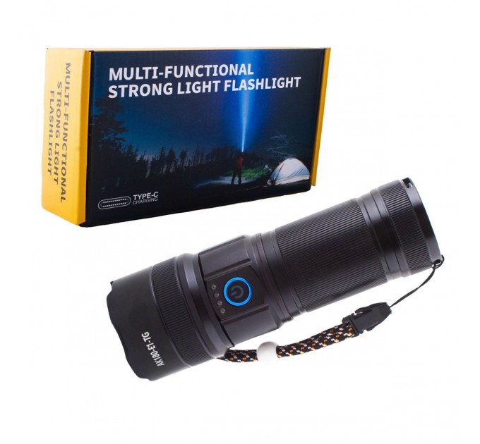 Фонарь AK180 WHITE LASER LED PM30-TG, 1х38650, power bank, ЗУ Type-C, zoom, 5 фильтров