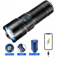 Фонарь AK180 WHITE LASER LED PM30-TG, 1х38650, power bank, ЗУ Type-C, zoom, 5 фильтров