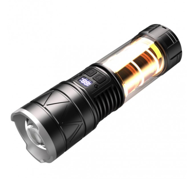 Фонарь со светильником CH-5021-TG+COB, Li-Ion аккум., ЗУ Type-C, zoom