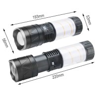 Фонарь со светильником CH-5021-TG+COB, Li-Ion аккум., ЗУ Type-C, zoom
