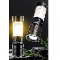 Фонарь со светильником CH-5021-TG+COB, Li-Ion аккум., ЗУ Type-C, zoom