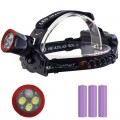 Фонарь налобный CT021 3+1 ULTRA LED, 3x18650, power bank, ЗУ Type-C