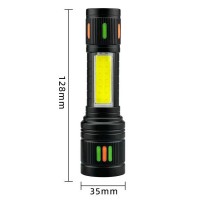 Фонарь NIGHT VISION FLUORESCENCE 623-TG+COB, Li-Ion аккум., ЗУ Type-C, индикация заряда, zoom