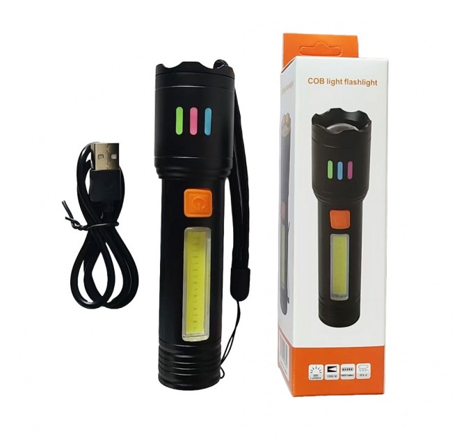 Фонарь NIGHT VISION FLUORESCENCE GT-505-TG+COB(white+red),  Li-Ion аккум., ЗУ Type-C, zoom