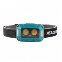 Фонарь налобный WH-0218-XPG(white+yellow)+SMD(red), Motion Sensor, Li-Ion аккумулятор, ЗУ Type-C
