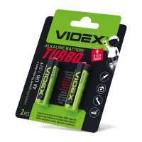 Батарейка щелочная Videx LR6/AA Turbo 2шт BLISTER