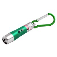 Фонарь брелок 9617-LED, лазер, ультрафиолет, 3хLR44, карабин