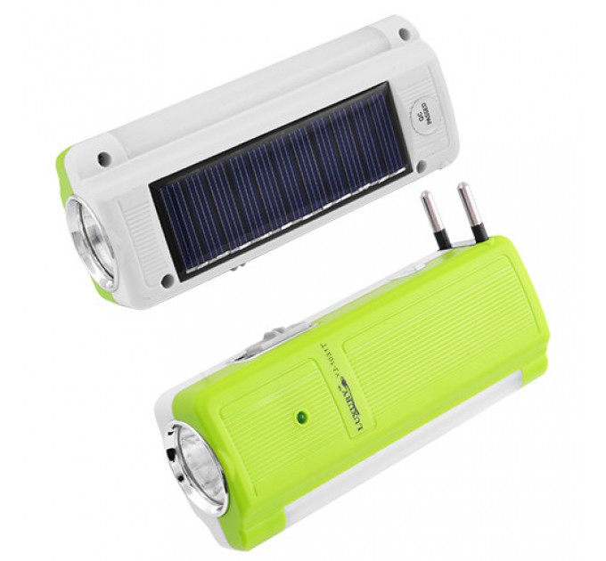 Фонарь Luxury 1031 T, 1W+9SMD, солнечная батарея, встроенный аккумулятор, ЗУ 220V