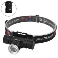 Фонарь налобный Police 5808-T6, 1x18650, zoom, ЗУ microUSB, 1 режим, Box