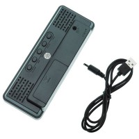 Часы сетевые VST-898-4, ярко-зеленые, температура, USB