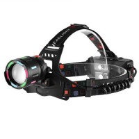 Фонарь налобный NIGHT VISION FLUORESCENCE SY-8087 1 РЕЖИМ PM10-TG, 2x18650, signal light, ЗУ Type-C, zoom, Box