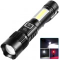 Фонарь COB18-WHITE LASER LED PM10-TG+COB, 1x18650, power bank, магнит, ЗУ Type-C, zoom
