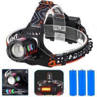 Фонарь налобный NIGHT VISION FLUORESCENCE 8096 1 РЕЖИМ WHITE LASER LED PM10-TG+COB, 3x18650, power bank, ЗУ