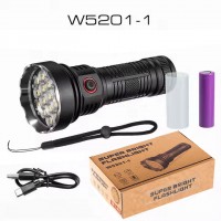 Фонарь W5201-1-19 ULTRA BRIGHT LED, 1x18650, индикация заряда, ЗУ Type-C