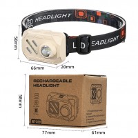 Фонарь налобный WT-509+XPE+9SMD(white+red), 3xAAA, Box