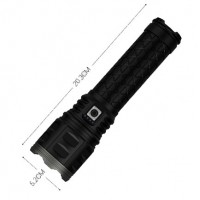 Фонарь AK138-1 WHITE LASER LED PM60-TG+СУМКА, 8x18650 3.7V, power bank, индикация заряда, ЗУ Type-C, zoom, Box