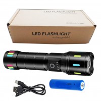 Фонарь NIGHT VISION FLUORESCENCE CA171-D 1 РЕЖИМ WHITE LASER LED PM10-TG, индикация заряда, 1x18650/3xAAA, ЗУ