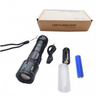 Фонарь NIGHT VISION FLUORESCENCE CA171-D 1 РЕЖИМ WHITE LASER LED PM10-TG, индикация заряда, 1x18650/3xAAA, ЗУ