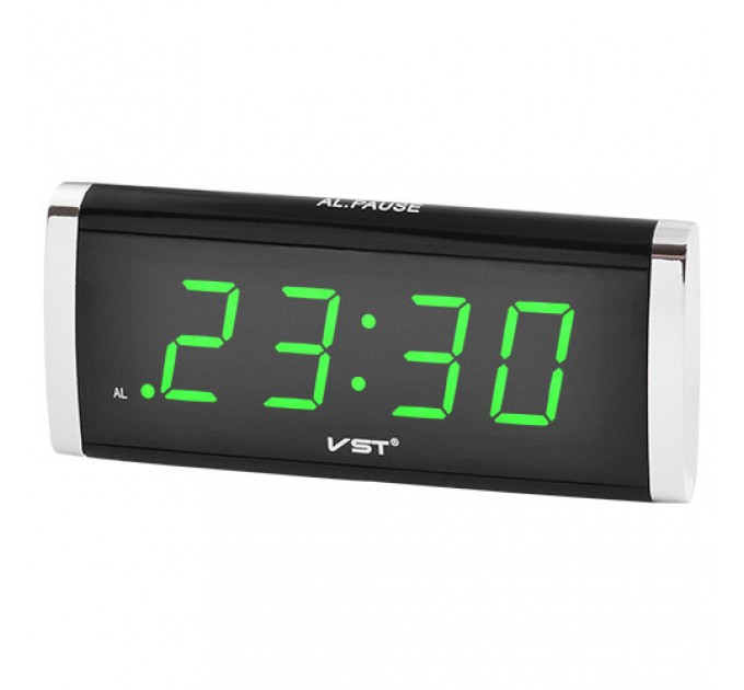 Часы сетевые VST-730-4 салатовые, 220V
