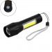 Фонарь Police 511-XPE+COB, Li-Ion аккум., zoom, ЗУ microUSB