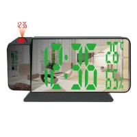 Часы сетевые проекционные VST-900S-4, зеленые, температура, влажность, USB