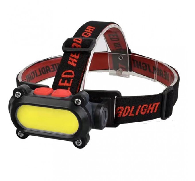 Фонарь налобный BL-209-COB (white+red), Li-Ion аккум., Waterproof, ЗУ Type-C