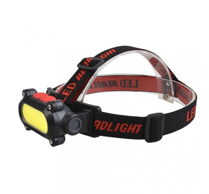 Фонарь налобный BL-209-COB (white+red), Li-Ion аккум., Waterproof, ЗУ Type-C