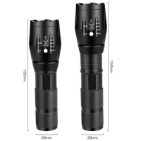Фонарь R5-2XPE(white+red), 1х18650/3xAAA, ЗУ USB, zoom, Box