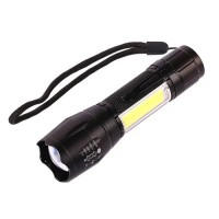 Фонарь W601-XPE(red)+COB(white), Li-Ion аккум., ЗУ microUSB, zoom, Box