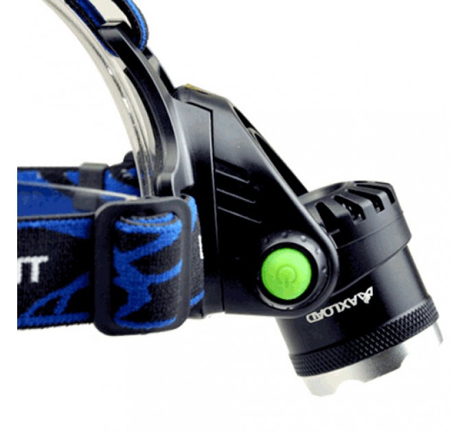 Фонарь налобный PLD-V9-F-4XPE(RGB), 2x18650, ЗУ Type-C, zoom, Box