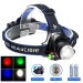 Фонарь налобный PLD-V9-F-4XPE(RGB), 2x18650, ЗУ Type-C, zoom, Box