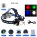 Фонарь налобный PLD-V9-F-4XPE(RGB), 2x18650, ЗУ Type-C, zoom, Box
