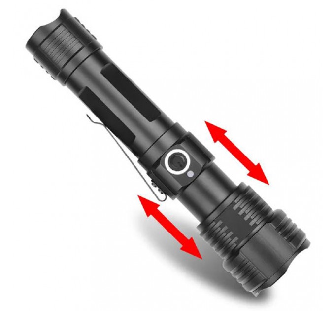 Фонарь PLD-11-4XPE(RGB), 1х18650, ЗУ microUSB, zoom, Box