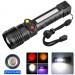 Фонарь PLD-H005-3PM10-TG(white+yellow+red)+14SMD, Li-Ion аккум., индикация заряда, ЗУ Type-C, zoom, Box