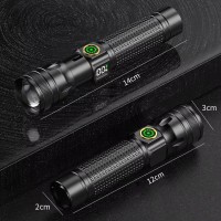 Фонарь 1136-WHITE LASER LED PM10-TG, Li-Ion аккум.,  индикация заряда, ЗУ Type-C, zoom