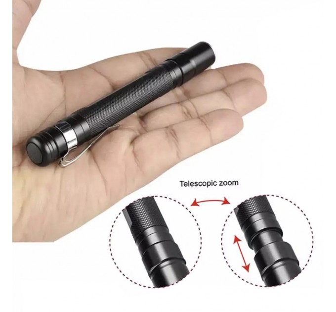 Фонарь 706-XPE(red), 2хААА, 1 режим, zoom, зажим