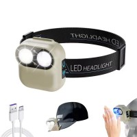 Фонарь налобный W809-2XTE, Motion Sensor, Li-Ion аккумулятор, ЗУ Type-C, магнит, клипса