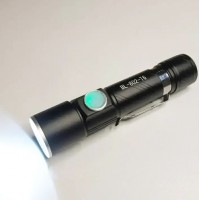 Фонарь Police 802-T6, 1х18650, зажим, zoom, ЗУ microUSB, Box