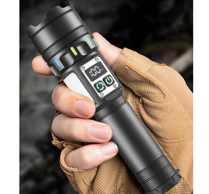 Фонарь NIGHT VISION FLUORESCENCE CB-A282-TG+COB, Li-Ion аккум., power bank, ЗУ Type-C, магнит, zoom, Box