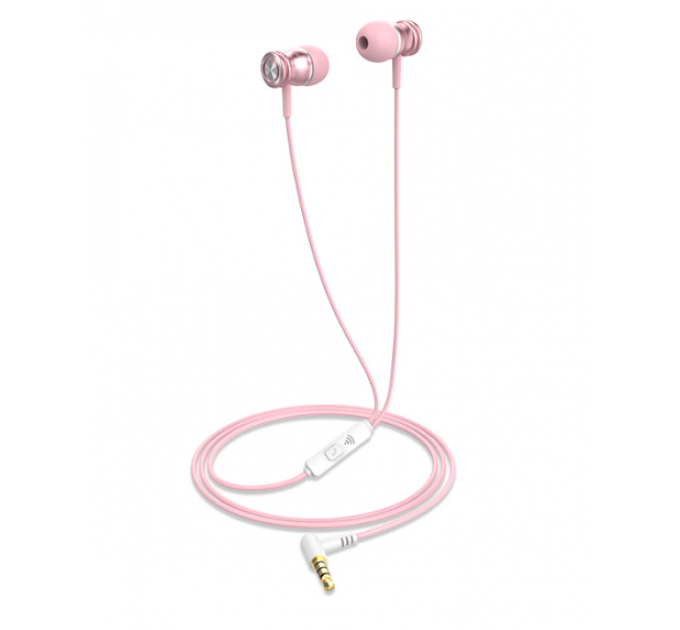 Вакуумные наушники с микрофоном HAVIT HV-E303P Pink