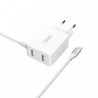 Зарядное устройство HAVIT HV-H143 2USB с Lightning кабелем