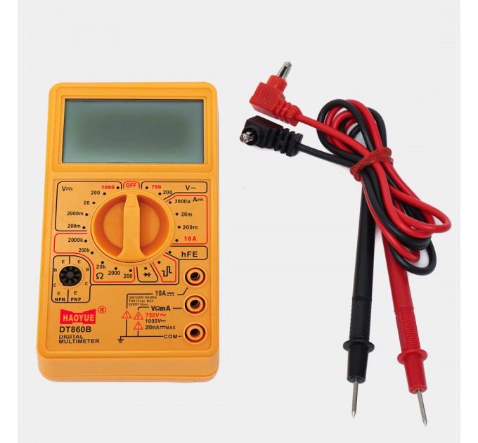 Мультиметр HAOYUE DT860B/700B yellow, щупы