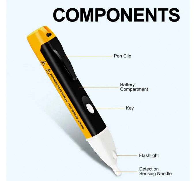 Безконтактный тестер-индикатор напряжения AC Voltage Detector HAOYUE MS8905 1.5V*2 AAA