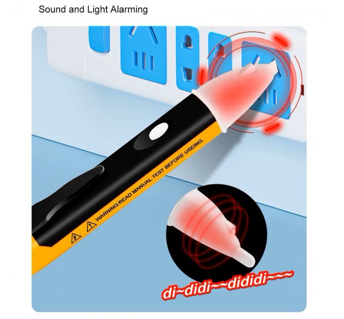 Безконтактный тестер-индикатор напряжения AC Voltage Detector HAOYUE MS8905 1.5V*2 AAA