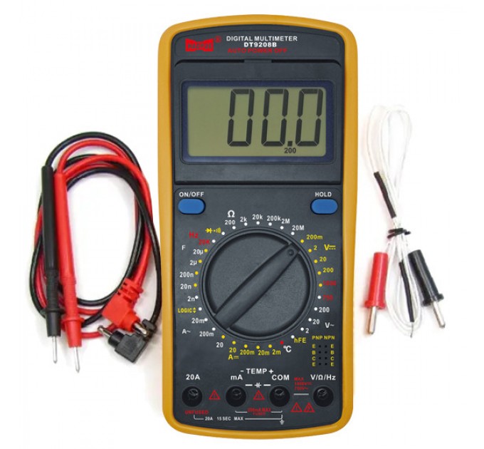 Мультиметр HAOYUE DT9208B, щупы, термопара