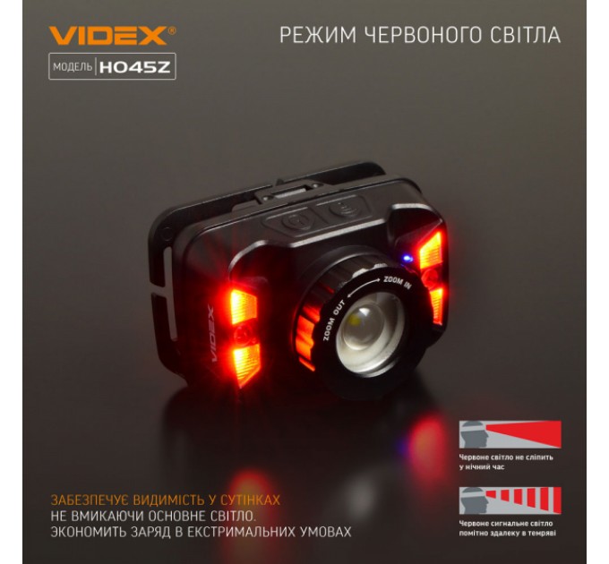 Налобный светодиодный фонарик VIDEX VLF-H045Z 270Lm 5000K