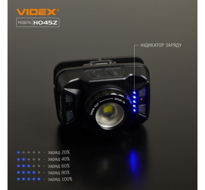 Налобный светодиодный фонарик VIDEX VLF-H045Z 270Lm 5000K